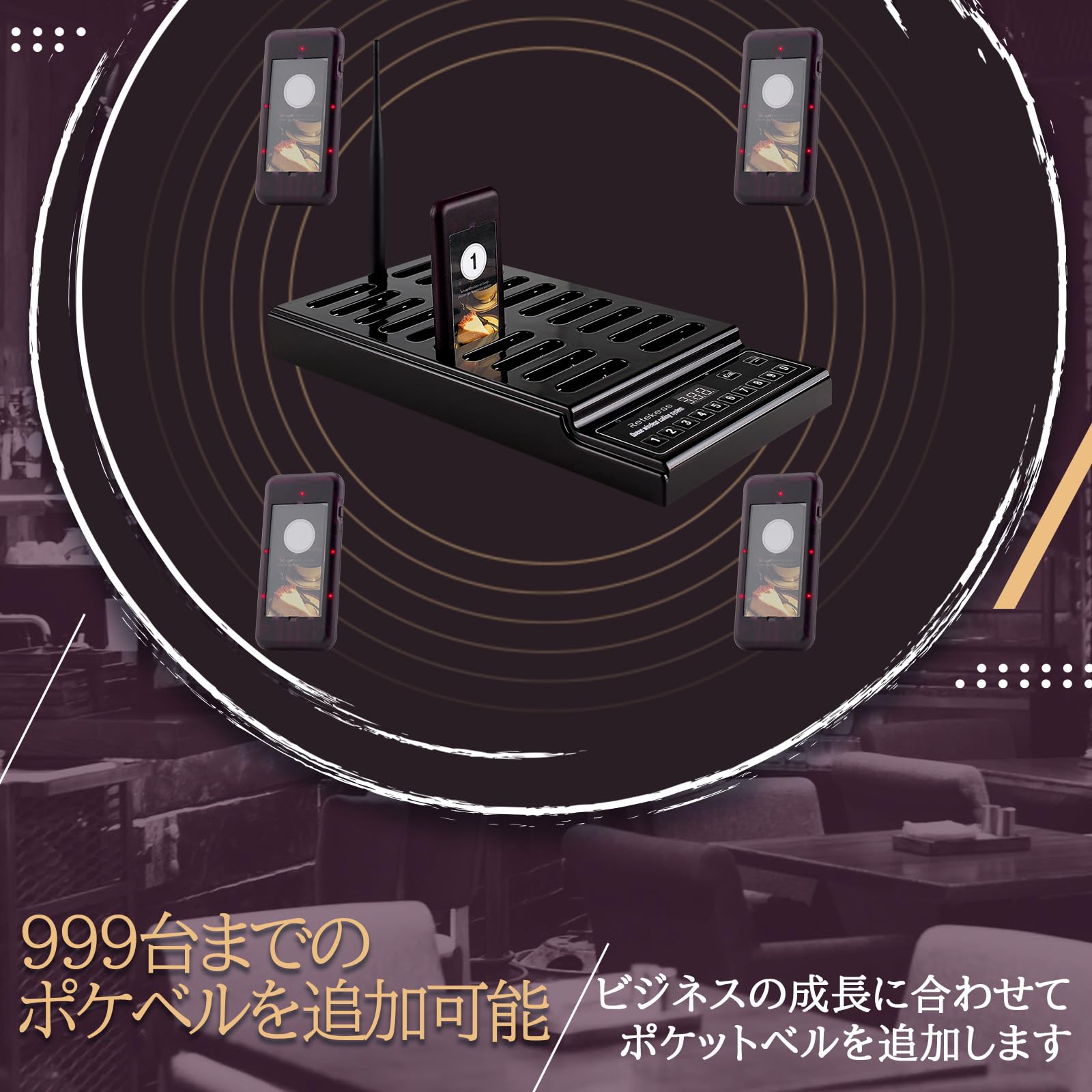 RETEKESS ワイヤレス呼び出しベル Retekess TH012 無線呼び出しベル WiFi呼び出しボタン 丸型送信